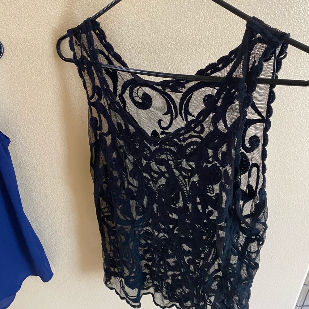 Black lace tank